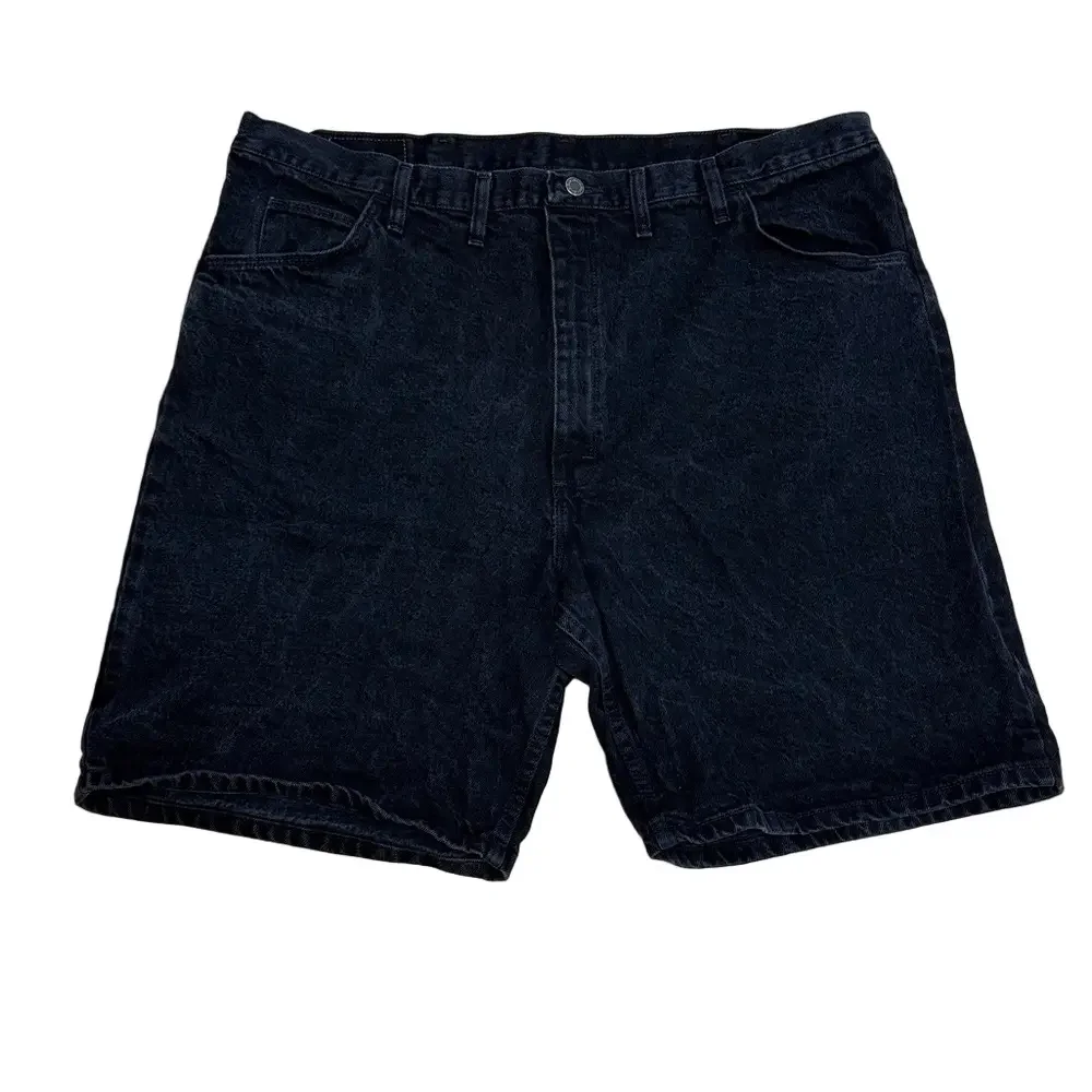 Wrangler Men’s 44 Black Denim Jean Shorts Relaxed Fit Cotton Y2K